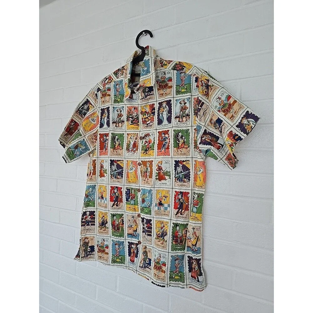 Sayulita Shirt Company Cartas Marcadas Cotton Shirt Size S